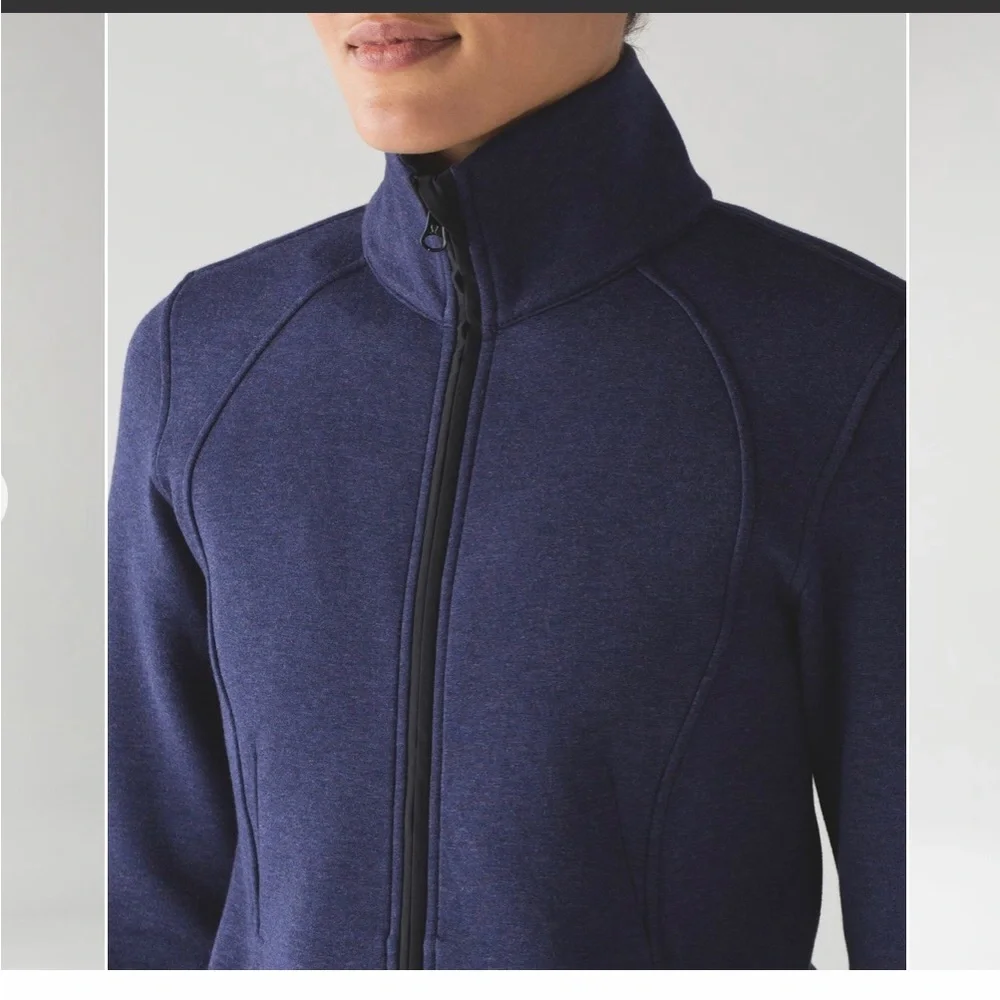 Lululemon" Insculpt Jacket- Heathered Deep Indigo / Deep Indigo- Size 4- - Picture 5 of 15